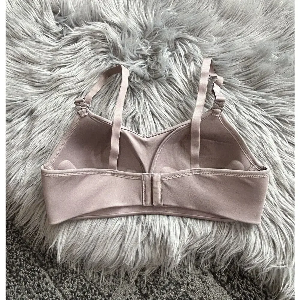 Warners Elastane Bra 34B Simply Perfect‎ Smoothing Wireless Convertible Mauve